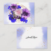 Bruiloft bloemenuitnodiging notitiekaartje (Voorkant / Achterkant)