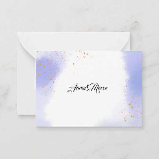 Bruiloft bloemenuitnodiging notitiekaartje (Achterkant)