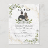 Bruiloft Blooms Uitnodiging: Een bloemenkiesverhaa Uitnodiging Briefkaart (Voorkant)