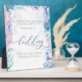 Bruiloft | BLue Pink Peonies Fotoplaat (Zijkant)