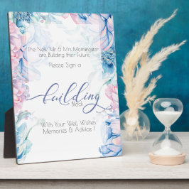 Bruiloft | BLue Pink Peonies Fotoplaat