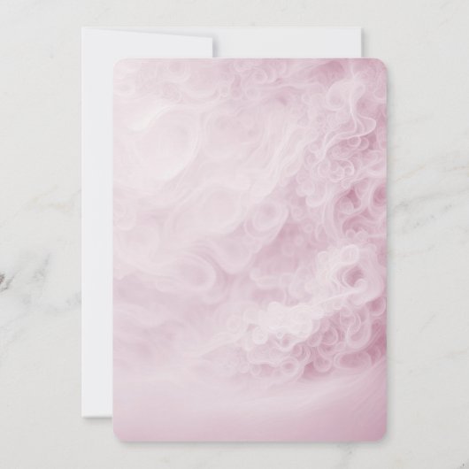 Bruiloft Blush Abstract Design Kaart (Achterkant)
