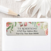 Bruiloft Blush Ivoor Rozen Houten | Retouradres Etiket (Insitu)