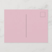 Bruiloft blush roze bloemen elegant uitnodiging briefkaart (Achterkant)
