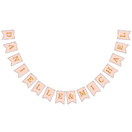 Bruiloft Blush Roze Gouden Bruid Groom Namen Eenvo Vlaggetjes