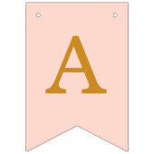 Bruiloft Blush Roze Gouden Bruid Groom Namen Eenvo Vlaggetjes (Tweede vlag)