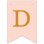 Bruiloft Blush Roze Gouden Bruid Groom Namen Eenvo Vlaggetjes (Eerste vlag)