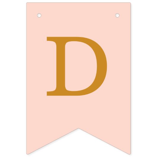 Bruiloft Blush Roze Gouden Bruid Groom Namen Eenvo Vlaggetjes (Eerste vlag)