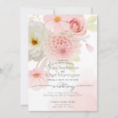 BRUILOFT | Blush roze ivoor gemengd vloeroppervlak Kaart (Voorkant)