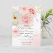 BRUILOFT | Blush roze ivoor gemengd vloeroppervlak Kaart (Staand voorkant)
