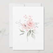Bruiloft | Blush roze roze Rozen Kaart (Achterkant)