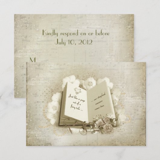 bruiloft boek RSVP (Voorkant / Achterkant)