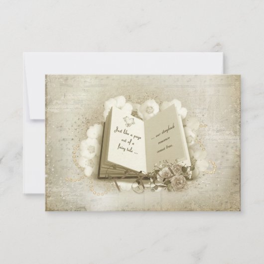 bruiloft boek RSVP Kaartje (Voorkant)
