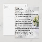 bruiloft boeket Dochter Gedicht Briefkaart (Voorkant / Achterkant)