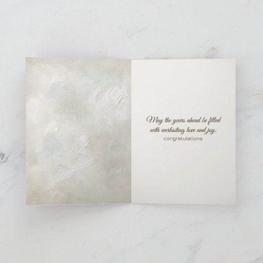 Bruiloft Boeket en Herten Antlers Kaart (Binnen)