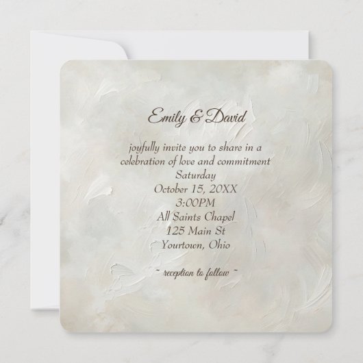 Bruiloft Boeket en Herten Antlers Kaart (Achterkant)