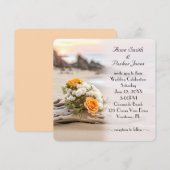 Bruiloft boeket op het strand Driftwood Kaart (Voorkant / Achterkant)