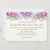 Bruiloft Boeket Purples Waterverf Kaart (Voorkant)