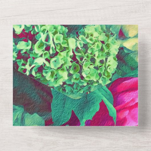 Bruiloft boeket uitnodiging (Achterkant)