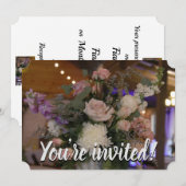 Bruiloft boeket uitnodiging kaart (Voorkant / Achterkant)