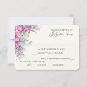 Bruiloft Boeket Waterverf RSVP (Voorkant)