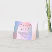 Bruiloft Boho Arch Roze Lila Ombre Dank u Kaart (Voorkant)