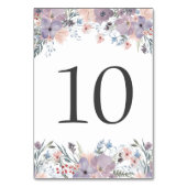 Bruiloft Boho Bloemen Wildbloemen Tafelnummer (Voorkant)