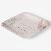 bruiloft boho papieren bordje (Gebogen)