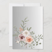 Bruiloft Boho Pink Peony Arch Lijst Uitnodiging (Achterkant)