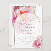 BRUILOFT | Bold Beauful Scarlet Peony Kaart (Voorkant)