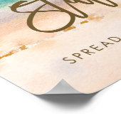 Bruiloft bord met hand ontsmettingsstation op het  poster (Hoek)