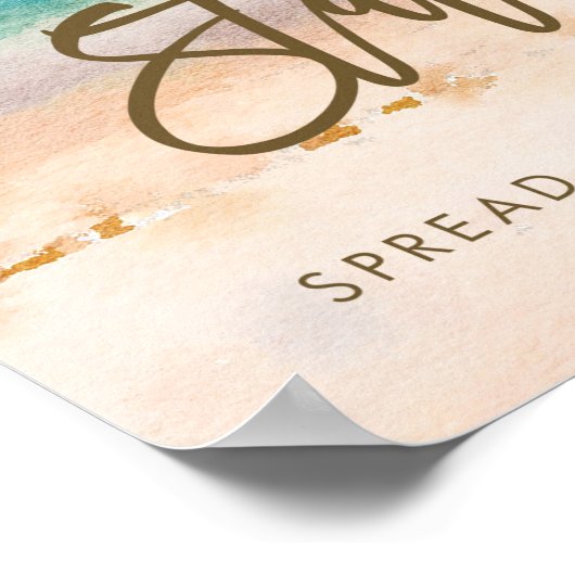 Bruiloft bord met hand ontsmettingsstation op het  poster (Hoek)