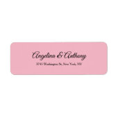 Bruiloft Bord Roze Professioneel Creatief Elegant Etiket (Voorkant)