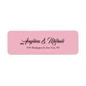 Bruiloft Bord Roze Professioneel Klassiek Elegant Etiket (Voorkant)