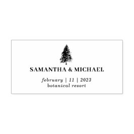 Bruiloft Bosboom Bloem Hand Tekening Zelfinktende Stempel