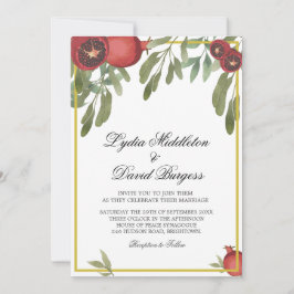 Bruiloft Botanische Boho Elegant groen Kaart