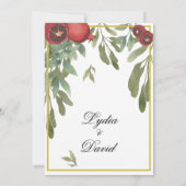 Bruiloft Botanische Boho Elegant groen Kaart (Achterkant)