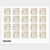 Bruiloft Botanische Tuin Dank Geschenk Vierkante Sticker (Vel)