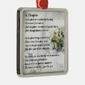 bruiloft    bouquetDaughter Poem Metalen Ornament (Rechts)