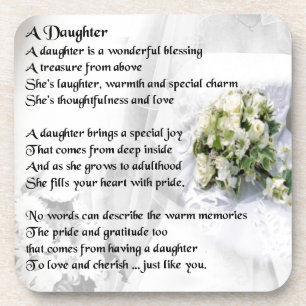 bruiloft    bouquetDaughter Poem Onderzetter
