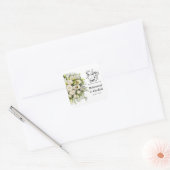 Bruiloft Bouquette Koran Quote Moslim Bruiloft Nik Vierkante Sticker (Envelop)