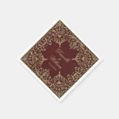 Bruiloft Bourgogne Goud Elegant Script Servet (Hoek)