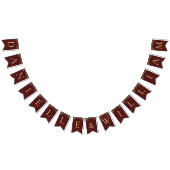 Bruiloft Bourgondische gouden namen  Elegant Rood Vlaggetjes (Alle)