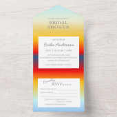 Bruiloft Bridal Shower All-in-One Uitnodiging (Binnen)