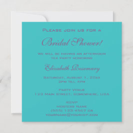 Bruiloft Bridal Shower, Aqua Liefde Harten Boom Kaart