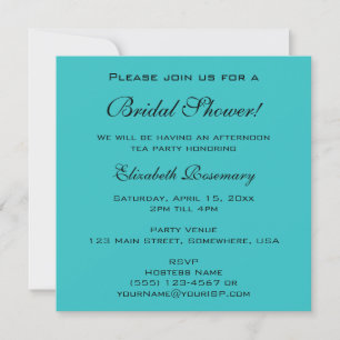 Bruiloft Bridal Shower, Aqua Liefdes Harten Boom Kaart