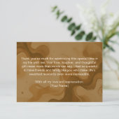 Bruiloft Bridal Shower Bedankkaart (Staand voorkant)