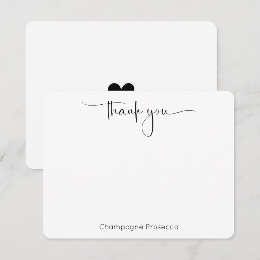 Bruiloft Bridal Shower Bedankkaart (Voorkant / Achterkant)