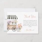 Bruiloft "Bridal Shower" bedankkaart Fresh Off The (Voorkant)