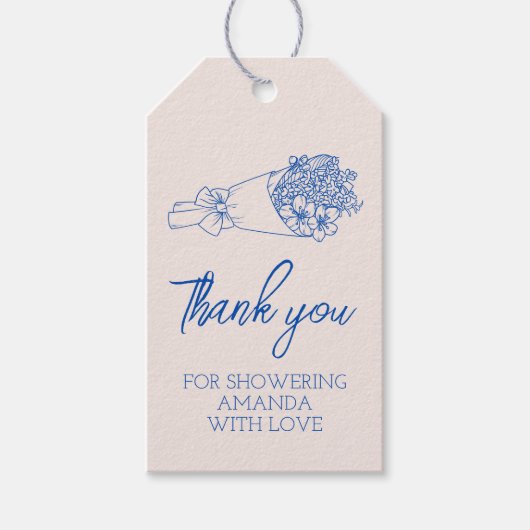 Bruiloft Bridal Shower Bedankt Cadeaulabel (Voorkant)